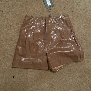 Leatherette shorts